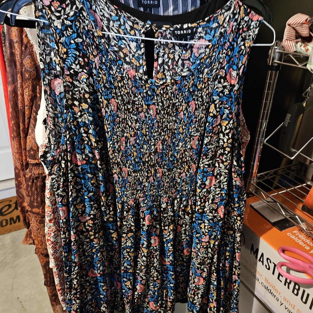 Torrid Multicolor Floral Sleeveless Dress